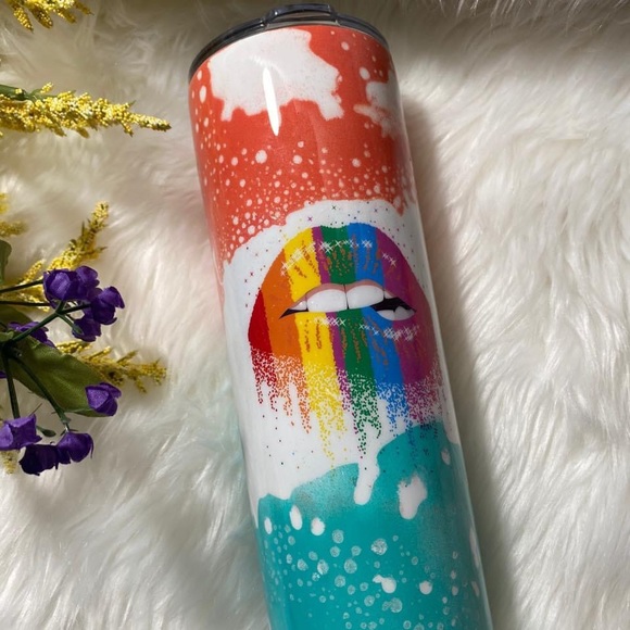 20oz Power wash  Dripping Lips Glitter Tumbler - Picture 3 of 11